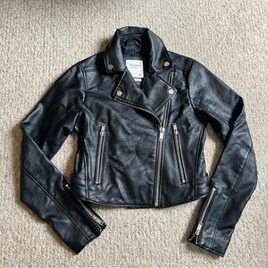 Abercrombie Faux Leather Vegan Moto Jacket